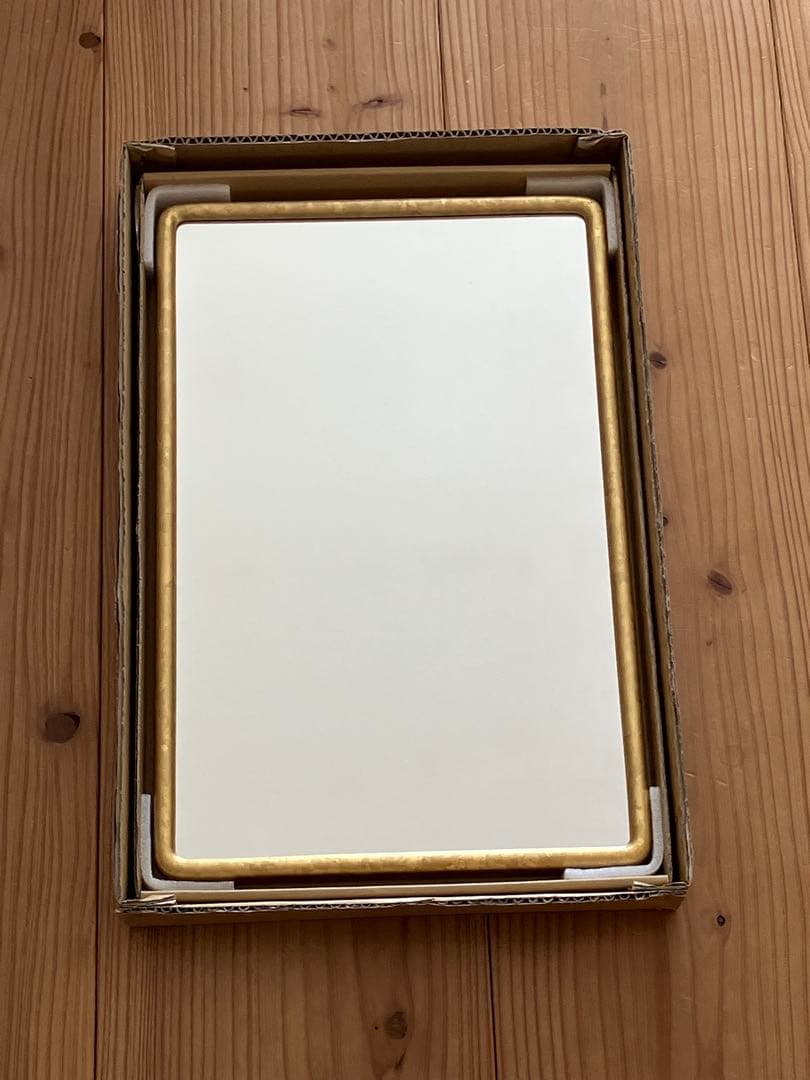 鏡 l ミラー l 吉川和人 l 四角小(丸かど金箔重貼)