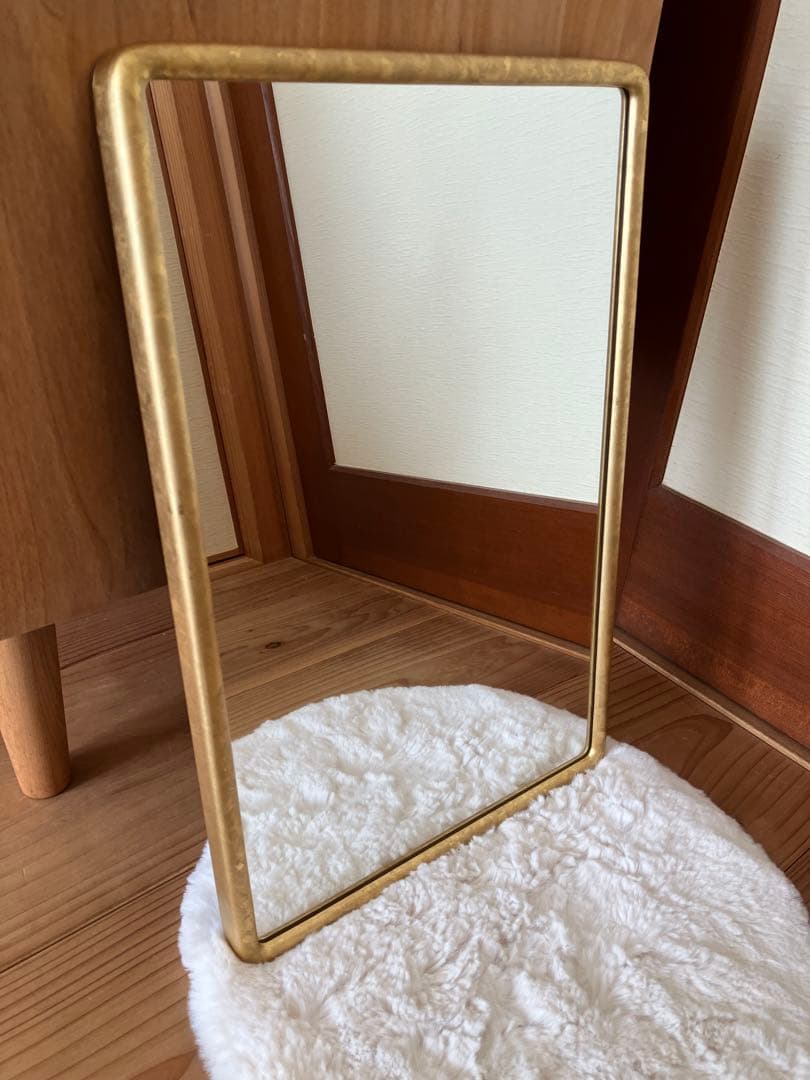 鏡 l ミラー l 吉川和人 l 四角小(丸かど金箔重貼)