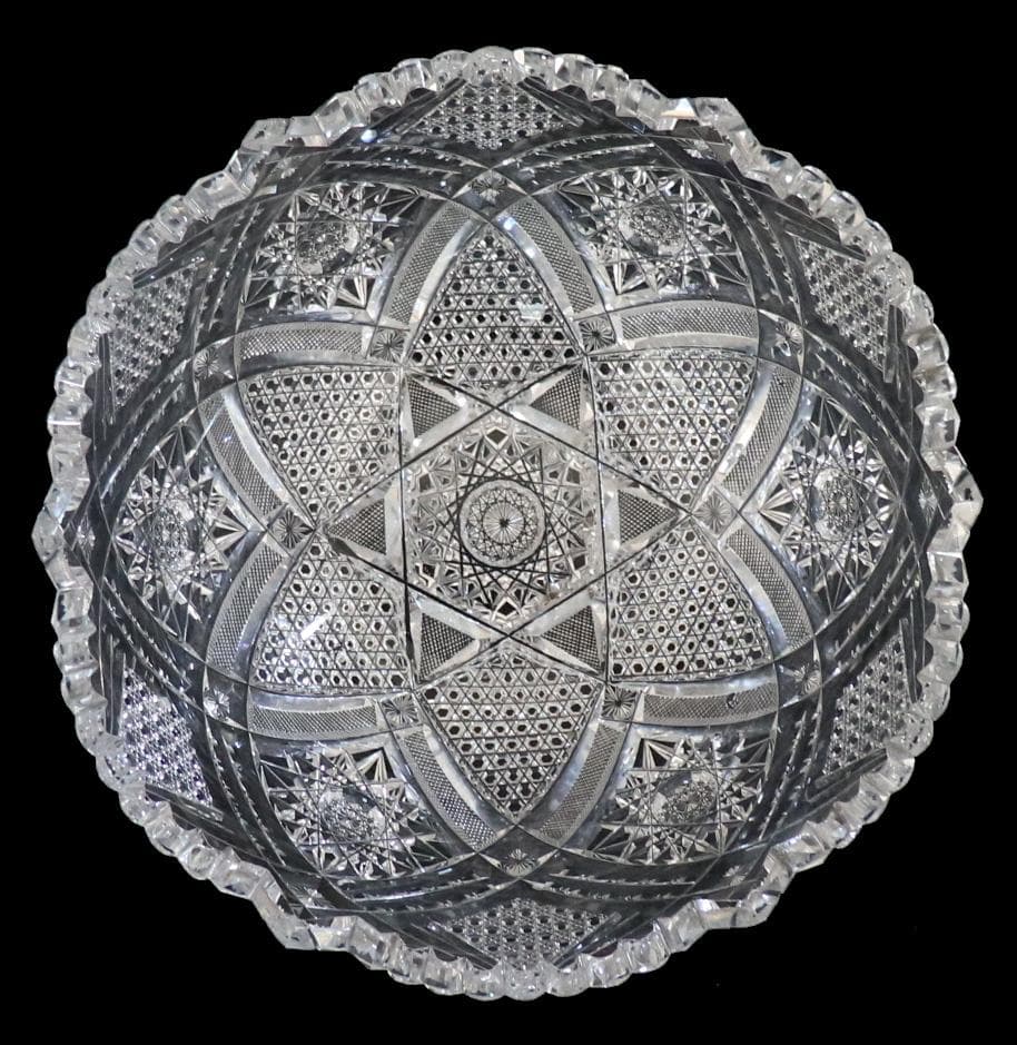 オールド・バカラ ギヤマン切子器物 鉢 大型 2.2kg ボウル 春海商店