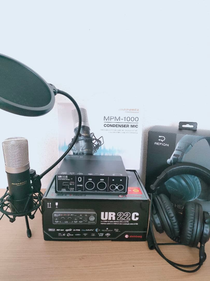 UR22Cオーディオインターフェイス marantzマイク ヘッドフォンセット