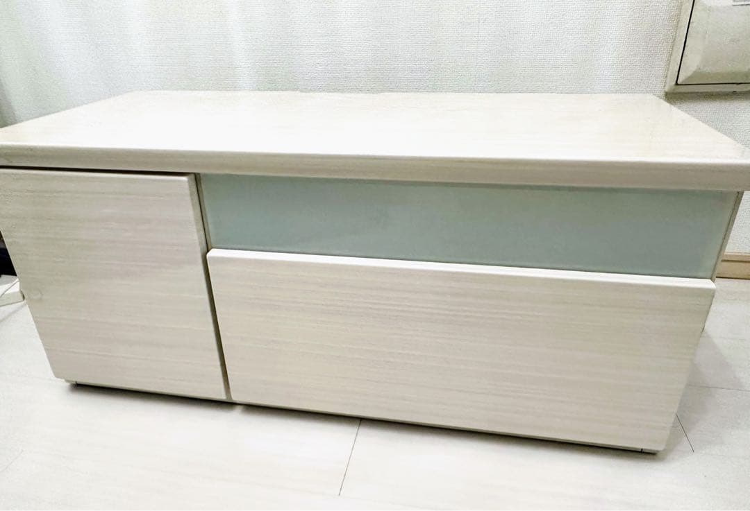 木下家具 テレビ台 テレビボード 90cm DEMIO ホワイト 白木目柄