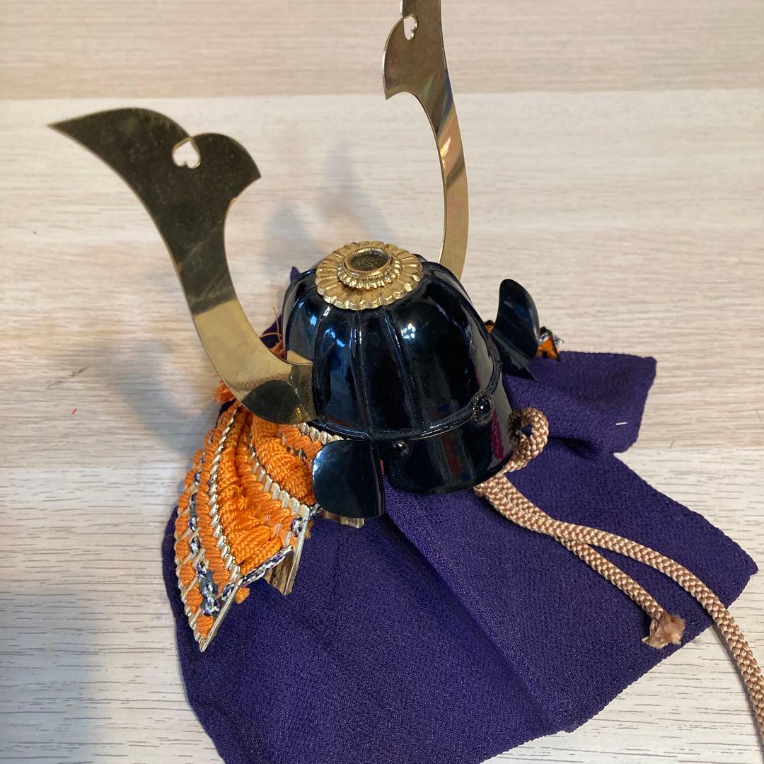 名工　甲冑師 加藤一冑 作　ミニチュア　兜　徳川光圀公　鍬形脇立兜