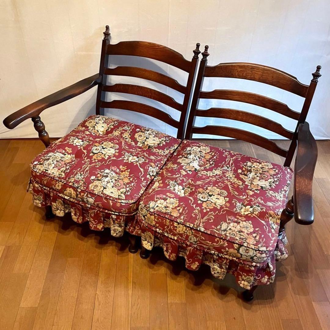 【飛騨産業】\"穂高\" 2人掛けソファ (右肘) ☆背クッション無し