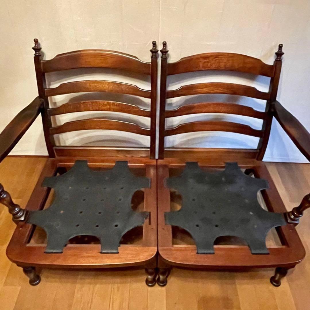 【飛騨産業】\"穂高\" 2人掛けソファ (右肘) ☆背クッション無し