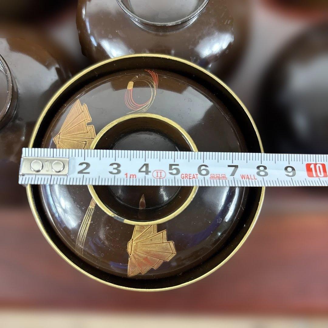 漆器 葉模様 椀 10客セット