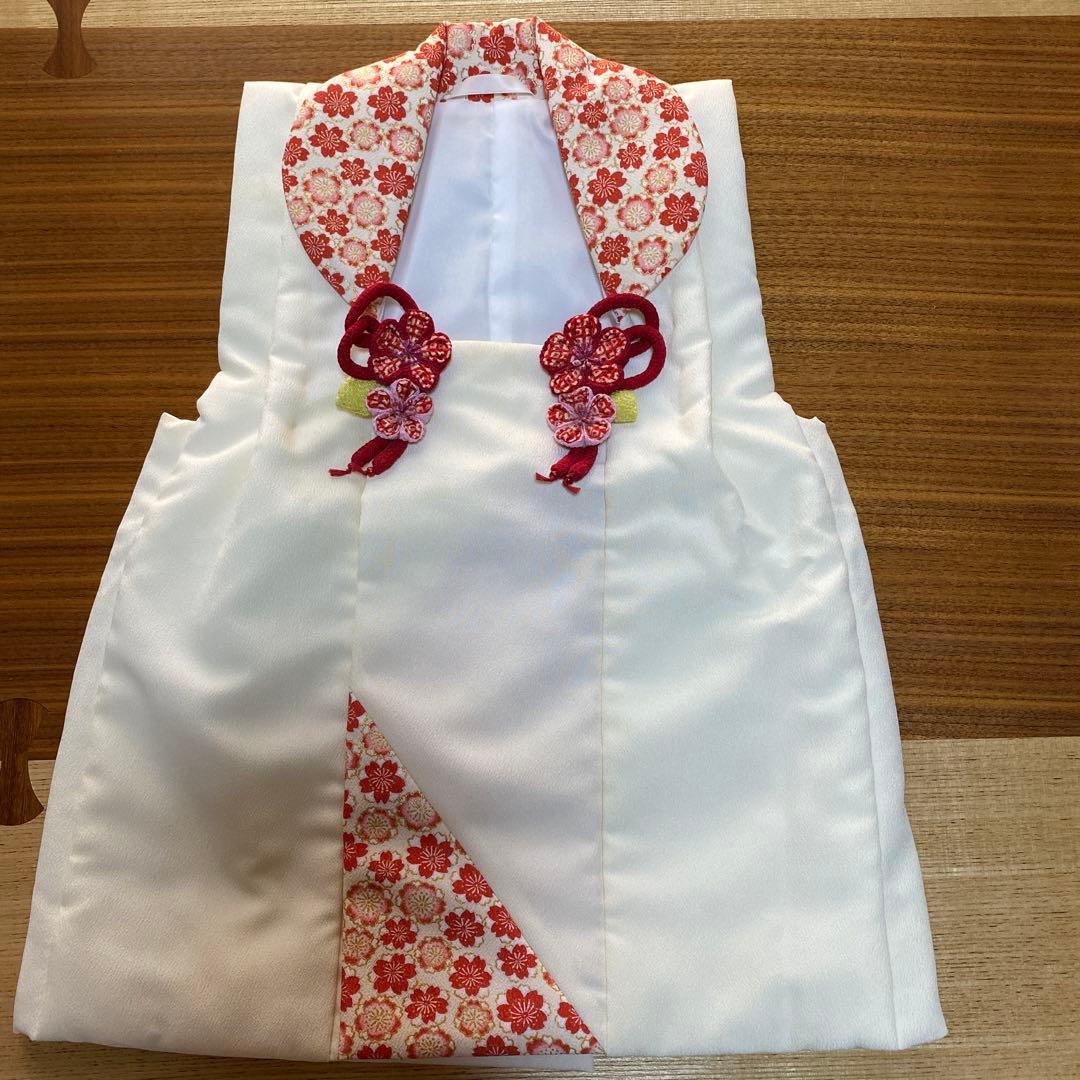 《美品》3歳七五三被布,絞り風お着物,草履,巾着セット