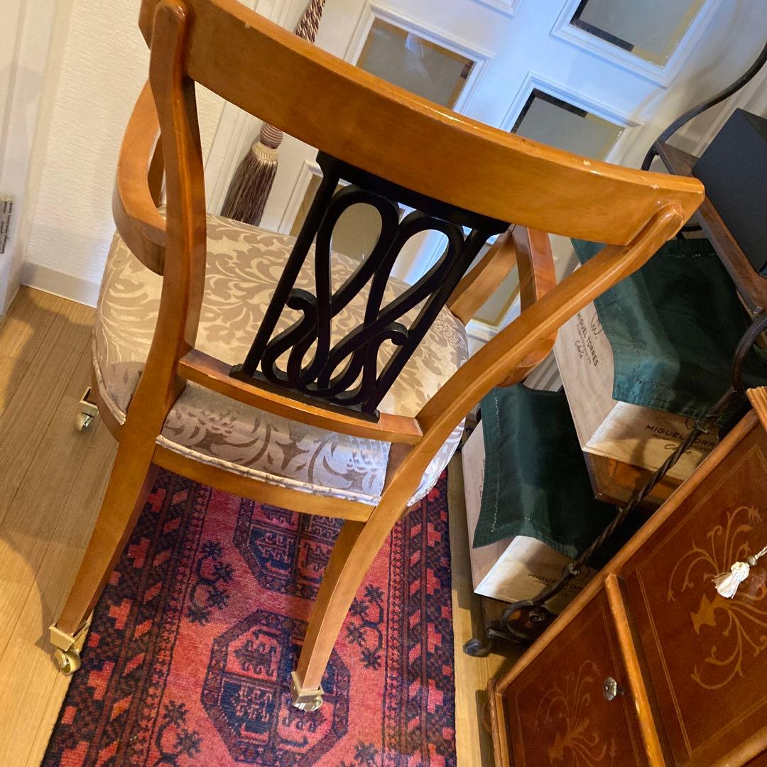 vintage キャスター付きアームチェア