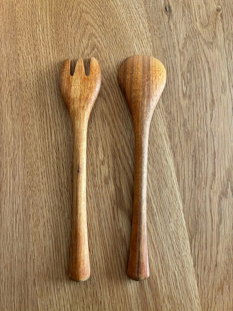 川端健夫　サラダサーバー　フォーク＆スプーン