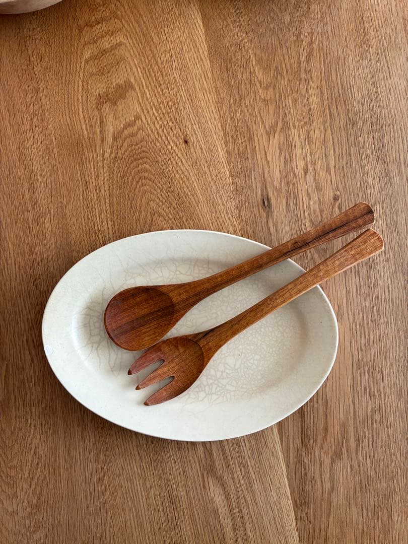 川端健夫　サラダサーバー　フォーク＆スプーン