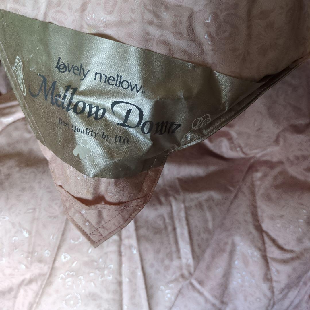 羽毛布団 花柄淡いピンク掛け布団