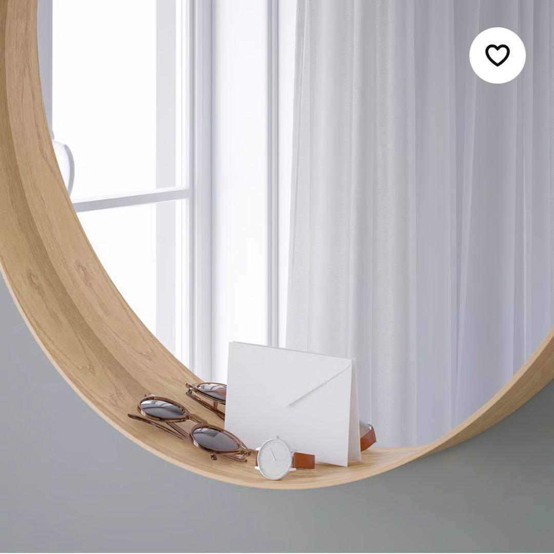 IKEA STOCKHOLM ミラー (80cm、オーク材突板)
