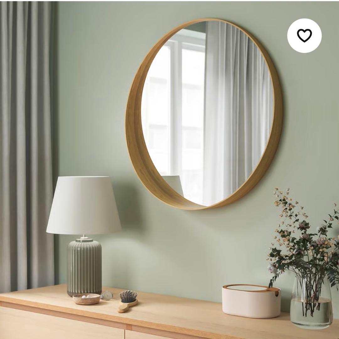 IKEA STOCKHOLM ミラー (80cm、オーク材突板)
