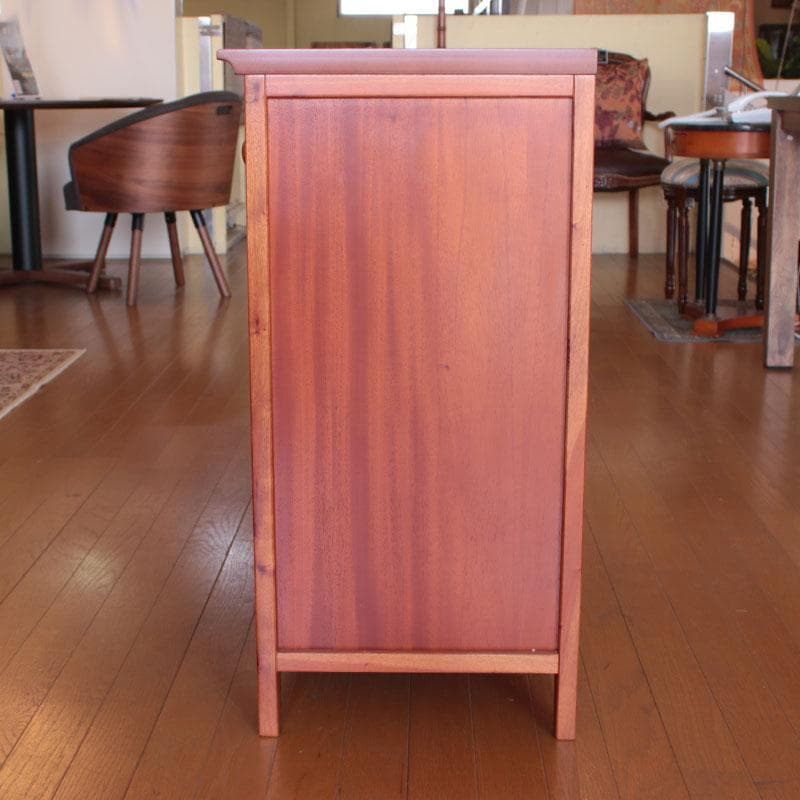 キャビネット ラタンバスケット付 ナチュラル チェスト 収納 214-1325