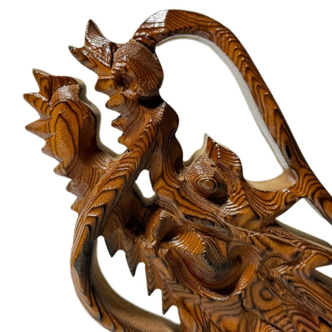 龍光【種光作】《屋久杉 彫刻 木彫り 貴重品 一点物 骨董品 古美術 美品》