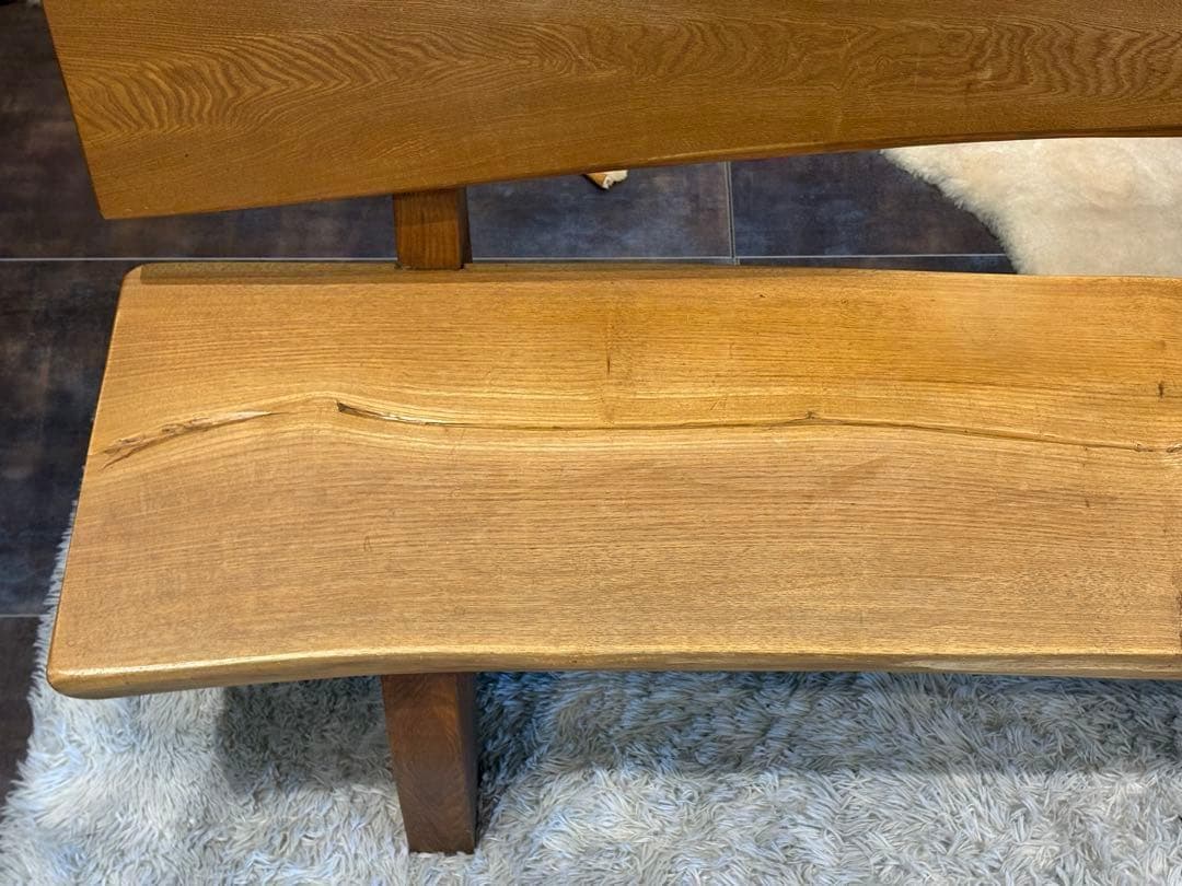 希少　無垢材　ベンチ　アンティーク　ヴィンテージ　和モダン　杉の木　モダン　YZ