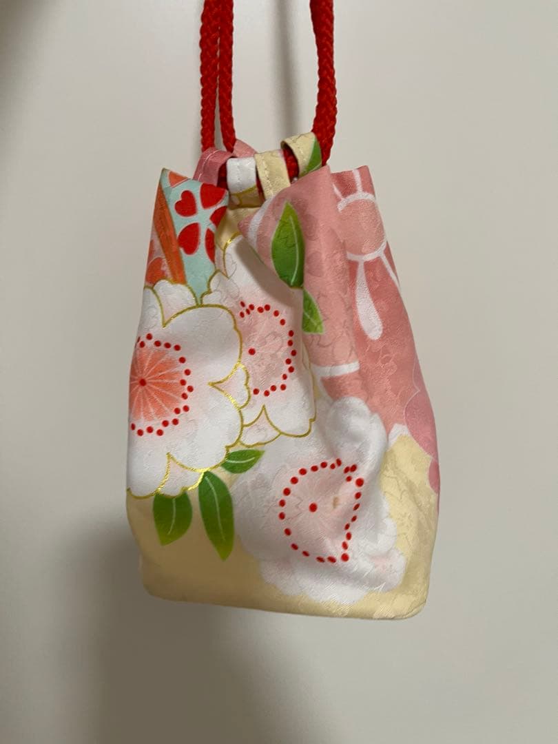 七五三用 花柄 ピンク 着物