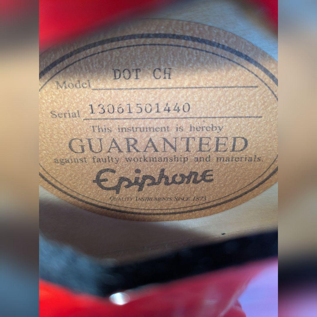 極美品 Epiphone dot CH ES-335タイプ ケース付 セミアコ - メルカリ