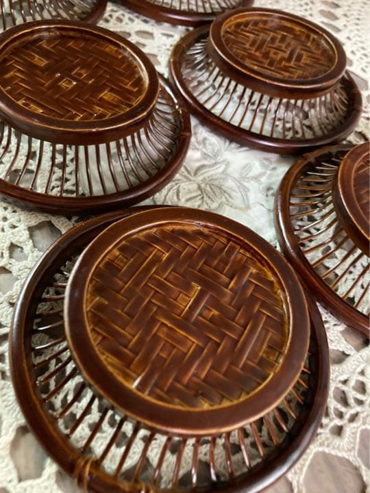 未使用 茶びつ 茶托 セット 重枝梅睦 定価48000円