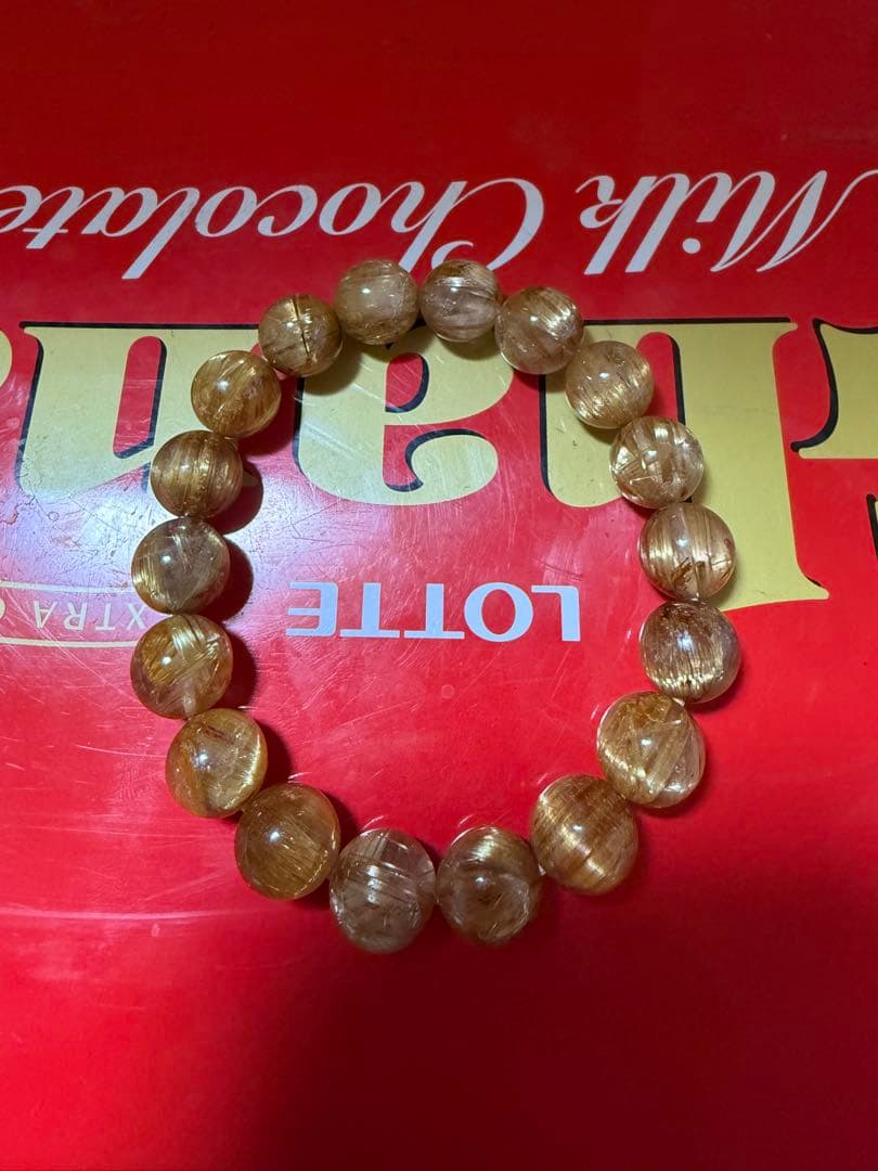 た*ん様 天然石ゴールドタイタンルチルブレスレット