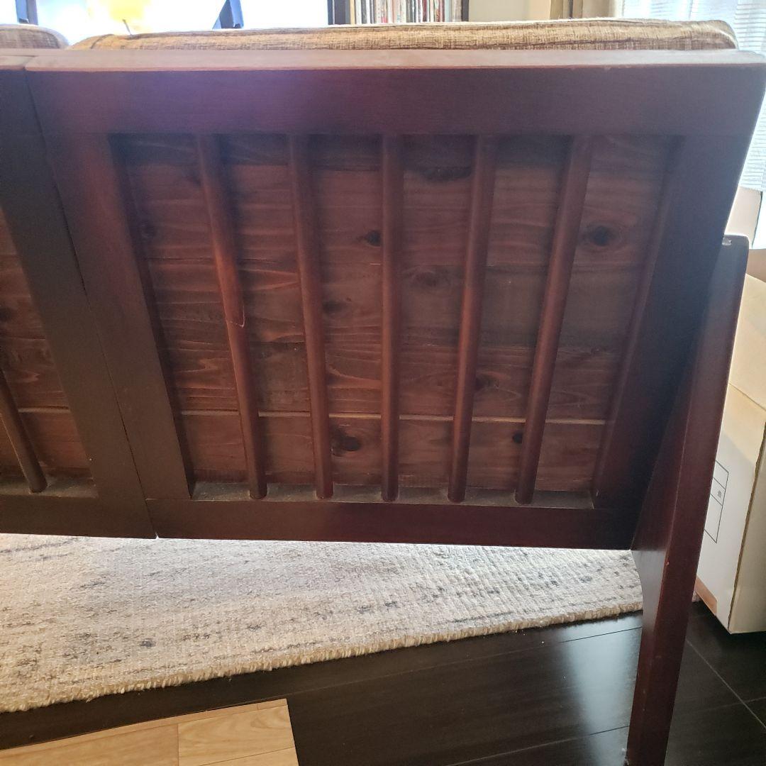 ブラウン 2人掛けソファ モダンデザイン