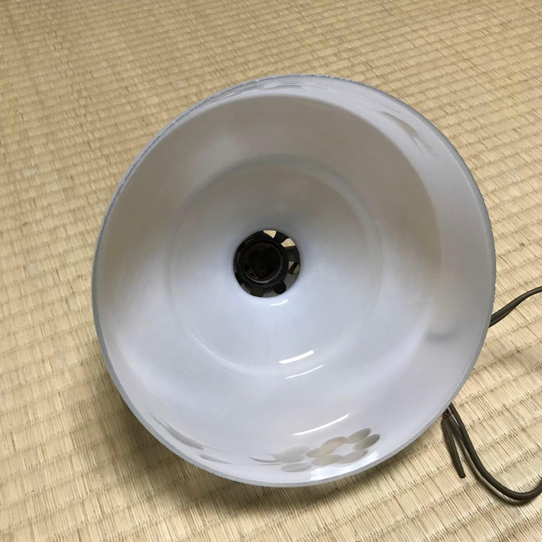昭和レトロ　ガラス　電気の傘　アンティーク　電笠
