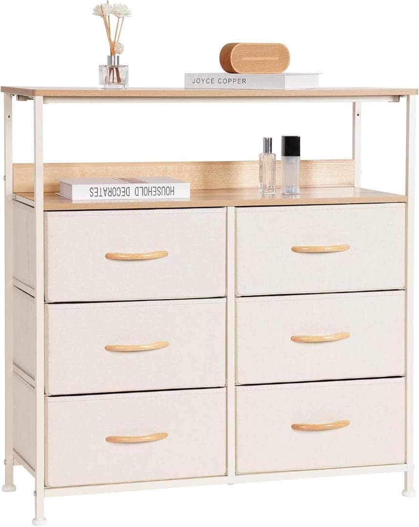 【2960-140-100】棚付き収納チェスト 3段6杯