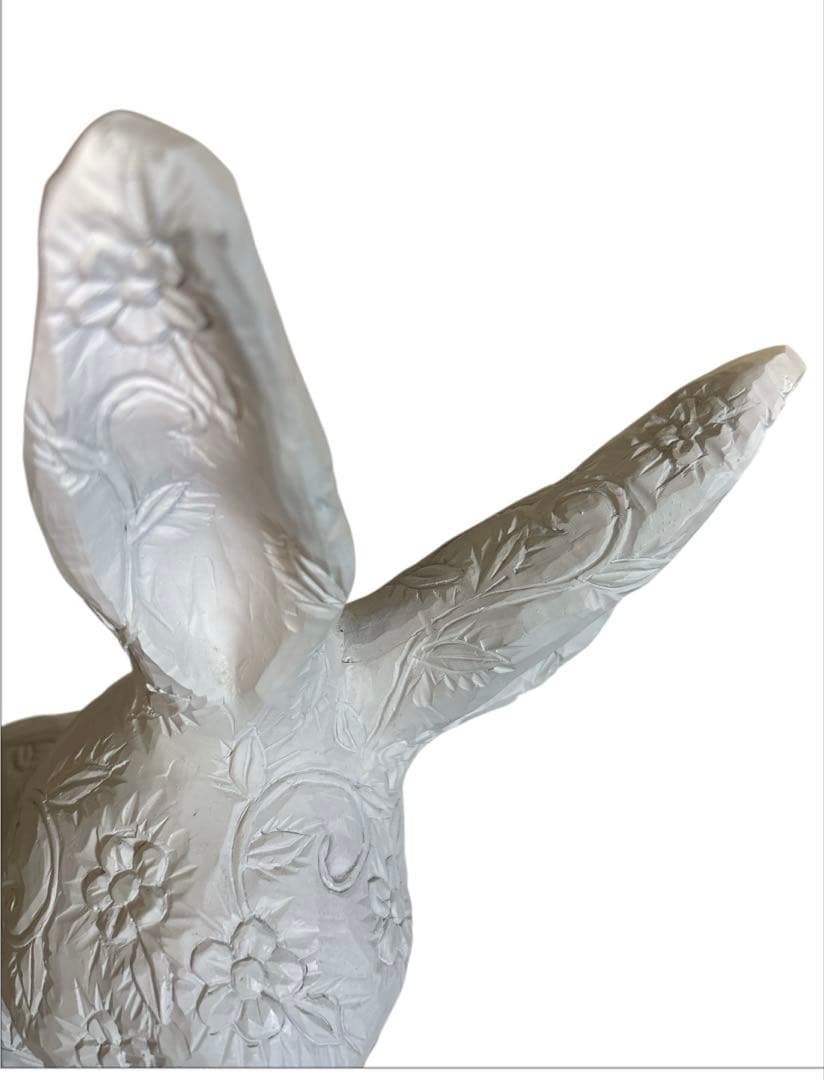 ⭐️土日限定フランフラン⭐️Ｌサイズ４０センチ花模様うさぎ置物　francfranc