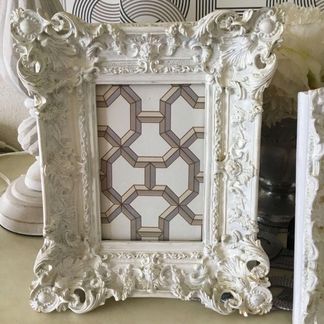 ホワイト装飾フレーム2サイズセット