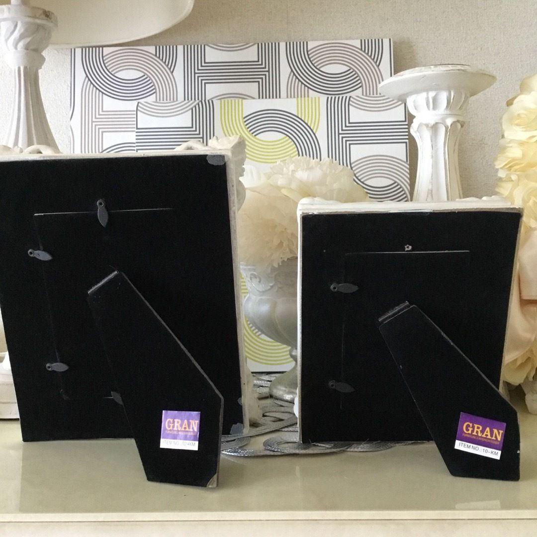 ホワイト装飾フレーム2サイズセット