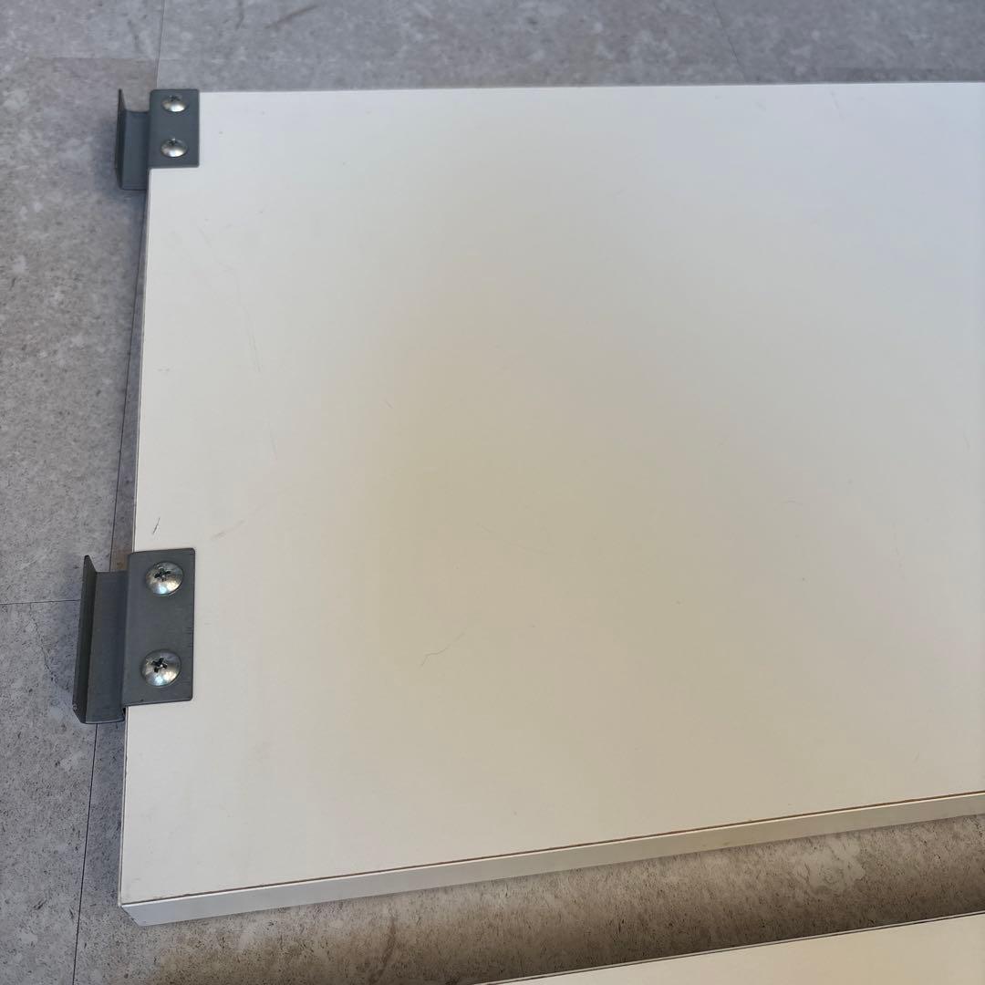 突っ張りシェルフ　幅90x奥行40cm用　追加棚　アイボリー　②