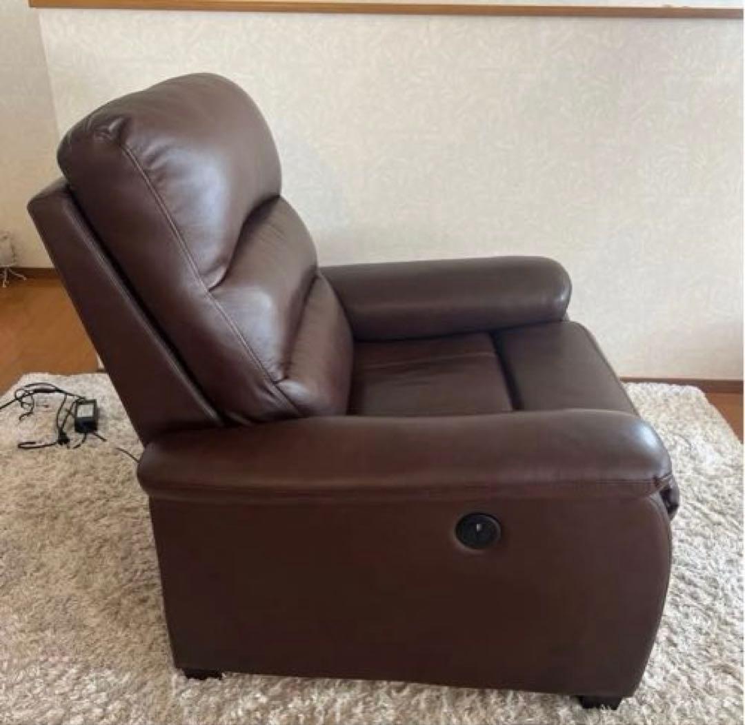 NITORI ニトリ リクライニングソファ 1人掛け レザー ブラウン