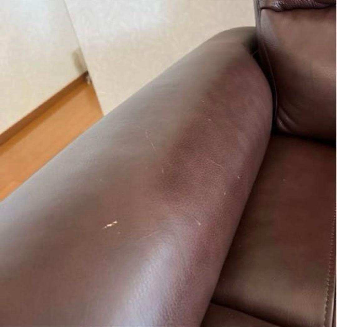 NITORI ニトリ リクライニングソファ 1人掛け レザー ブラウン