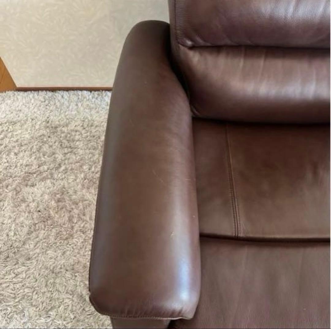 NITORI ニトリ リクライニングソファ 1人掛け レザー ブラウン