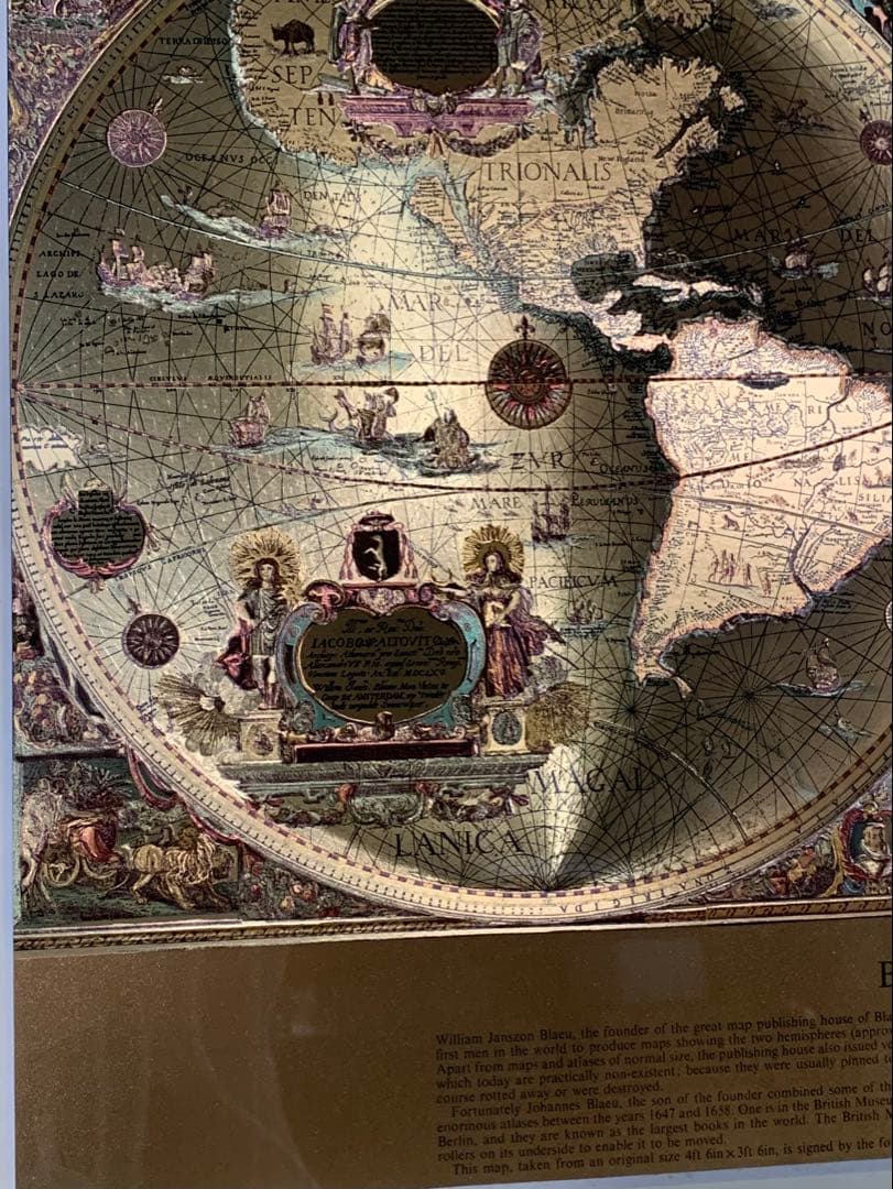 新品・未使用】DUFEX 英国製 エッチングアート ヴィンテージ 地図