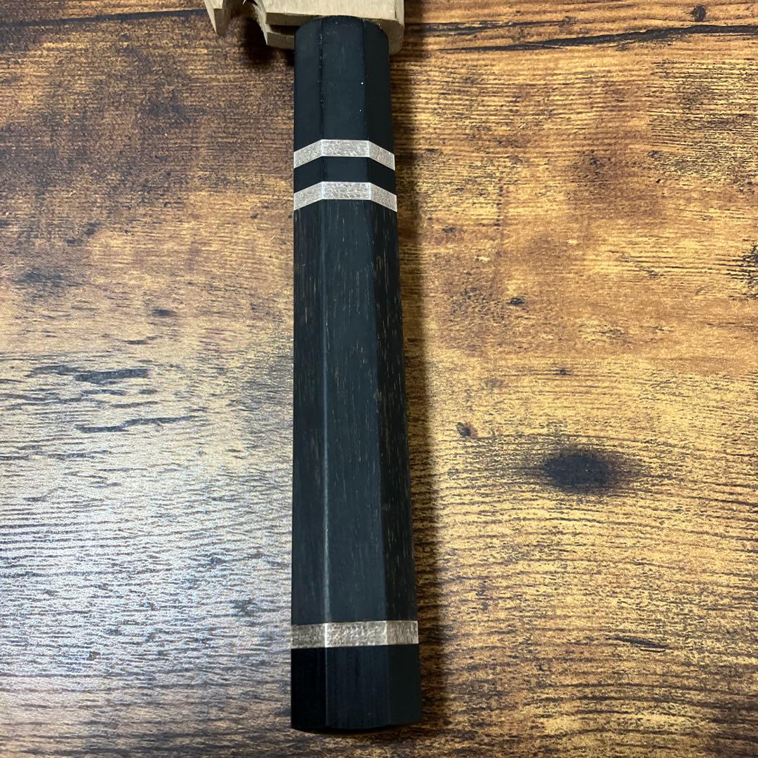 子の日 楓本焼切付柳300平鏡面.本砥ぎ.黒檀ベース銀三本彫金＆袱紗C菊花330