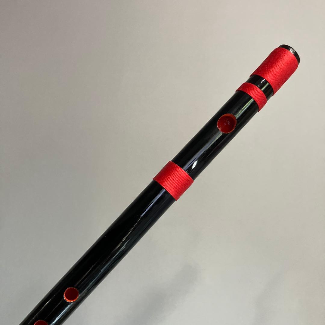 篠笛七本調子 B菅 ドレミ調 MR7-92 天地糸巻西洋音階 竹笛 和楽器 黒塗