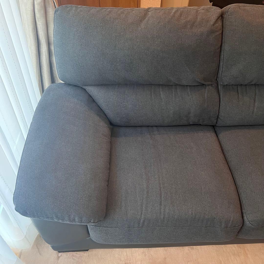 【愛知引取り・着払い限定】ニトリ　布張りカウチソファ　L字ソファ　コーナーソファ