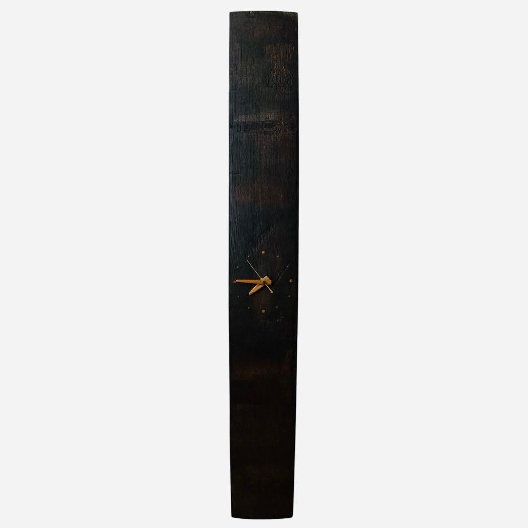 ワイン ウィスキー 樽 木製 置き 掛け 時計 2WAY インテリア ビンテージ