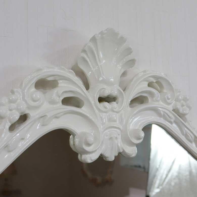 イタリア製 ミラー ホワイト 白 壁掛け DIBIASE