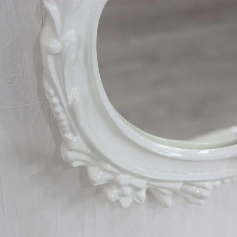 イタリア製 ミラー ホワイト 白 壁掛け DIBIASE