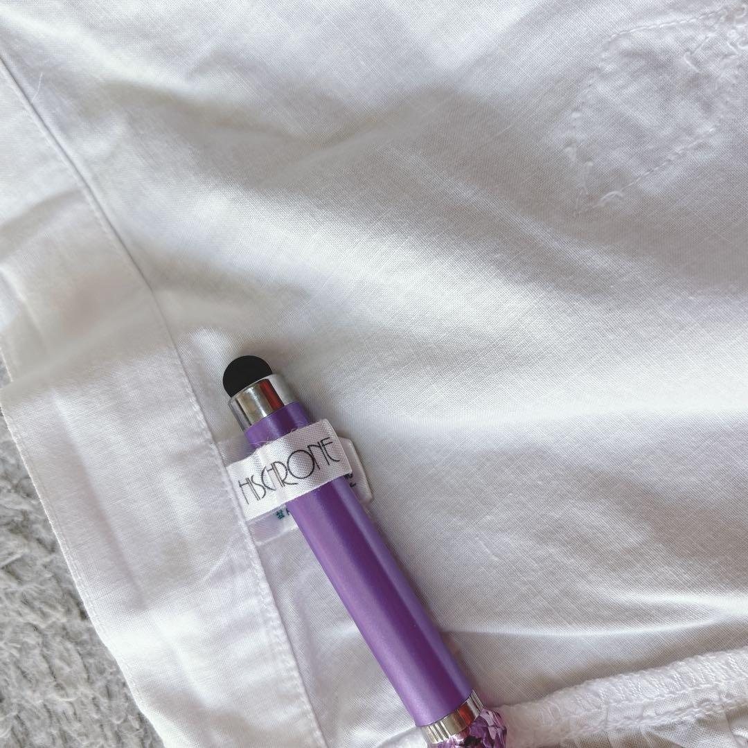 HISCHRONE ヒスクローネ 繊細なレース お花が美しい エプロン 前掛け白