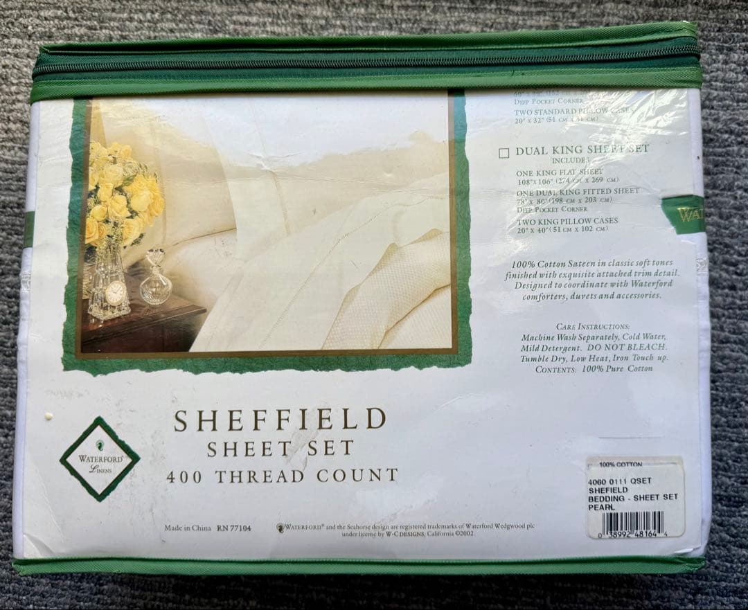 新品！上質な眠りを。米国 シーツ４点セット クイーン