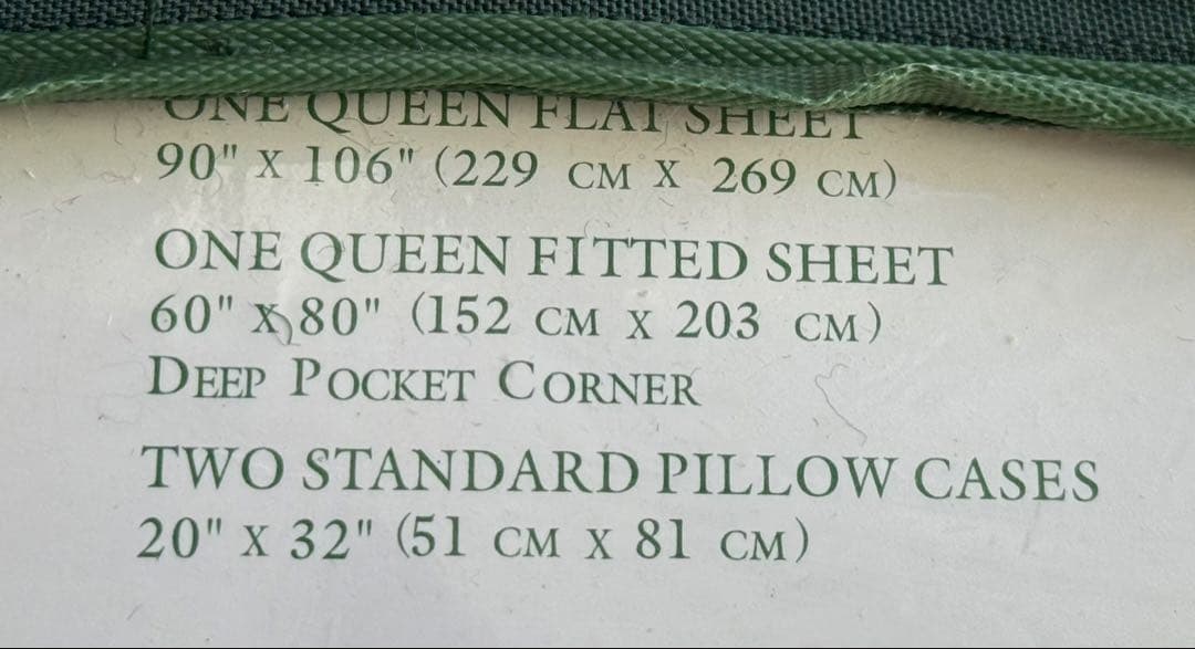 新品！上質な眠りを。米国 シーツ４点セット クイーン