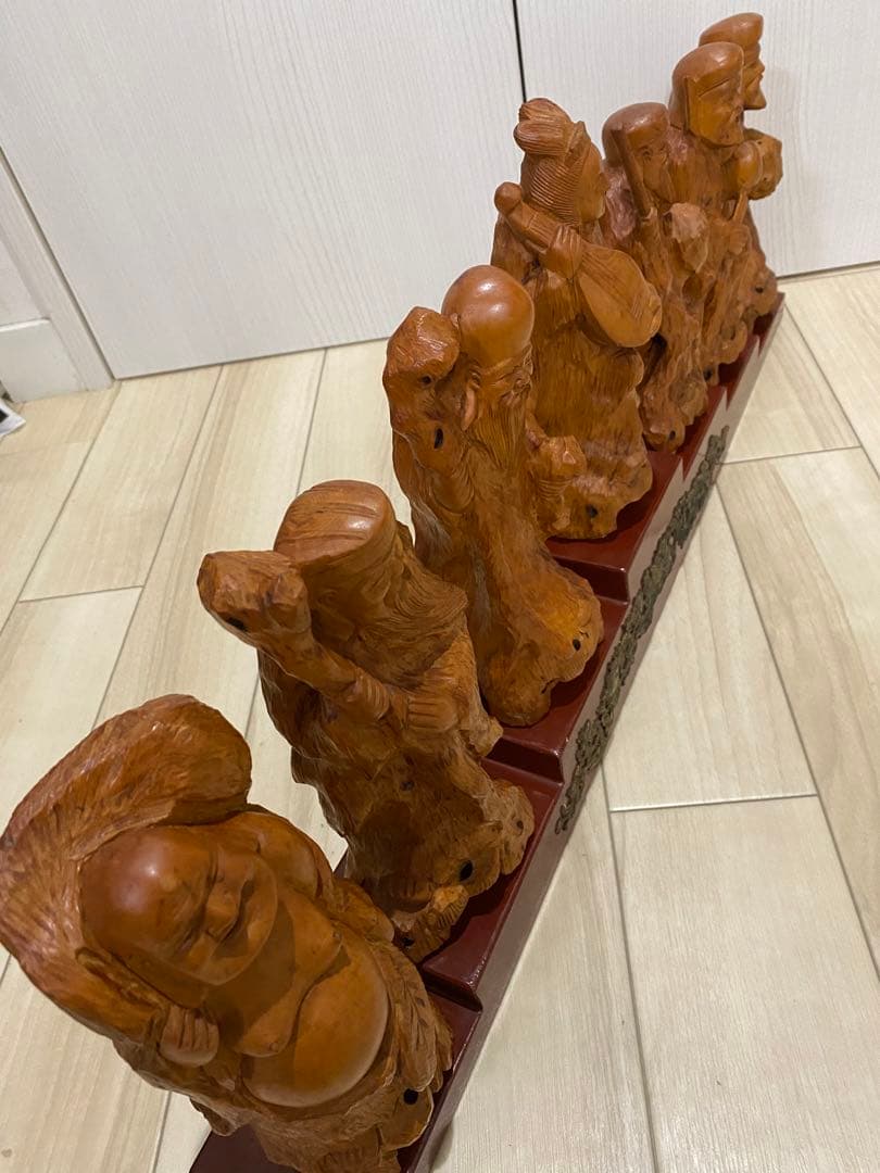 開運七福神木彫