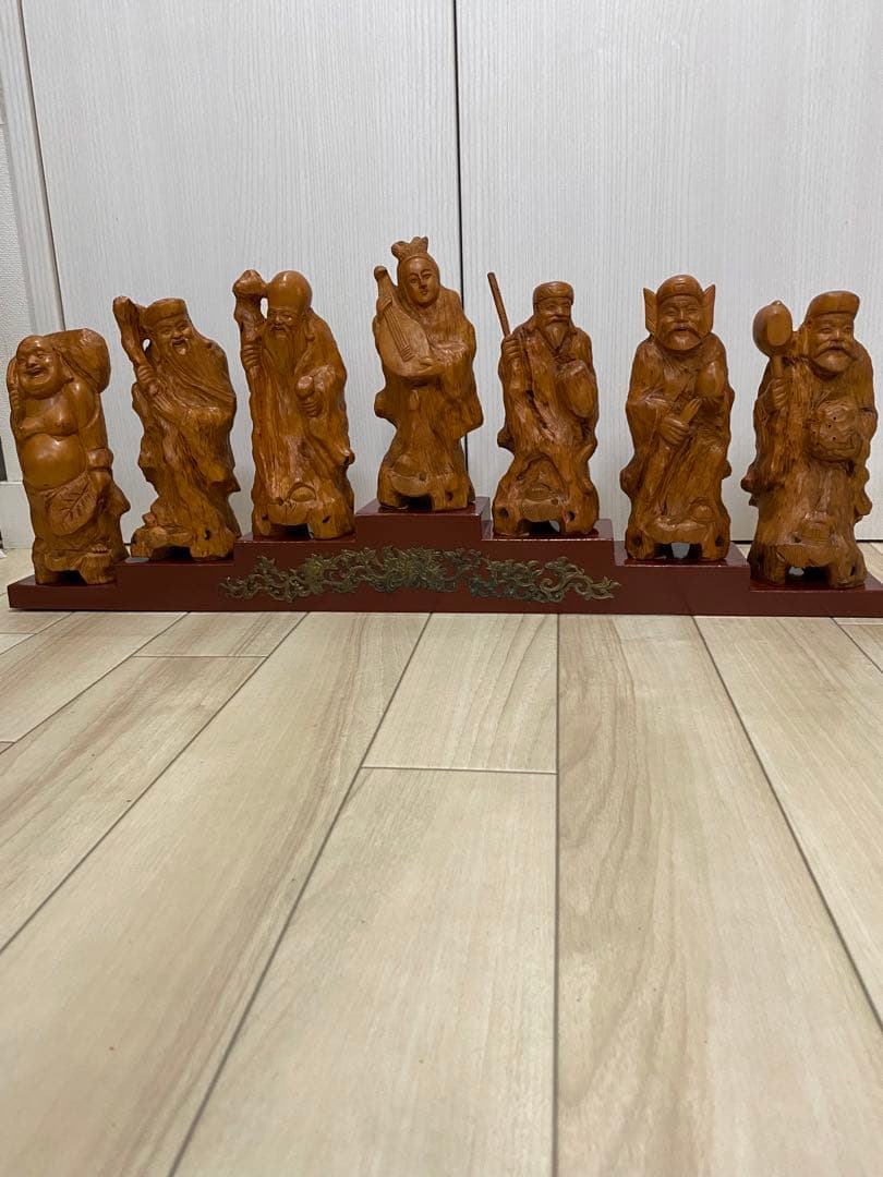 開運七福神木彫
