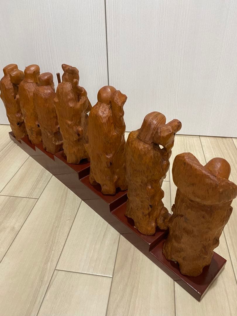 開運七福神木彫