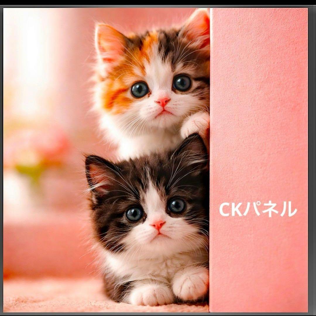 激レアひょっこりねこパネル生地　ハンドメイド