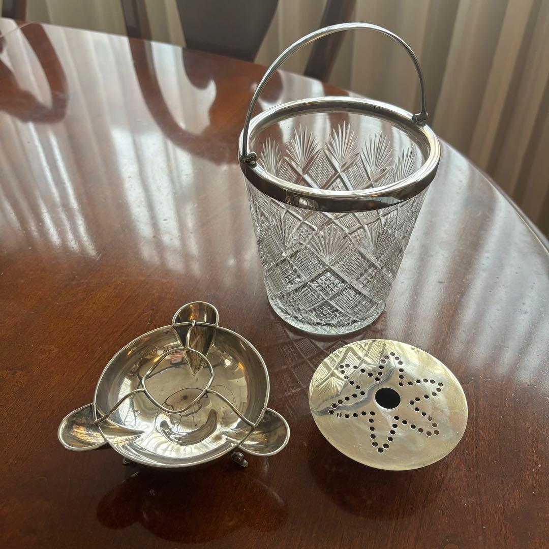 ヴィンテージスターリングシルバー/ガラス