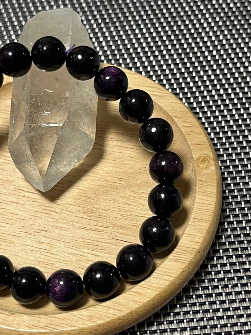 高品質 パープライト ブレスレット 約9.5mm  ①