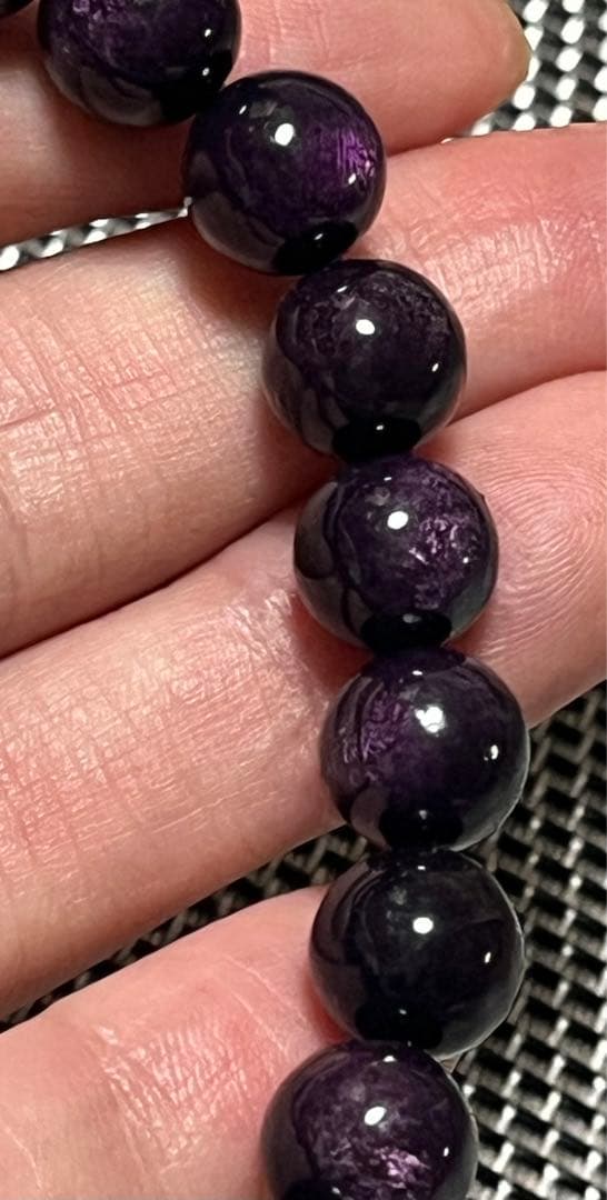 高品質 パープライト ブレスレット 約9.5mm  ①